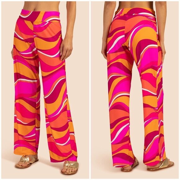 💕TRINA TURK💕 Vivid Vista Swim Pant ~ Multi-Color Retro Print Small S NWT - Picture 2 of 12